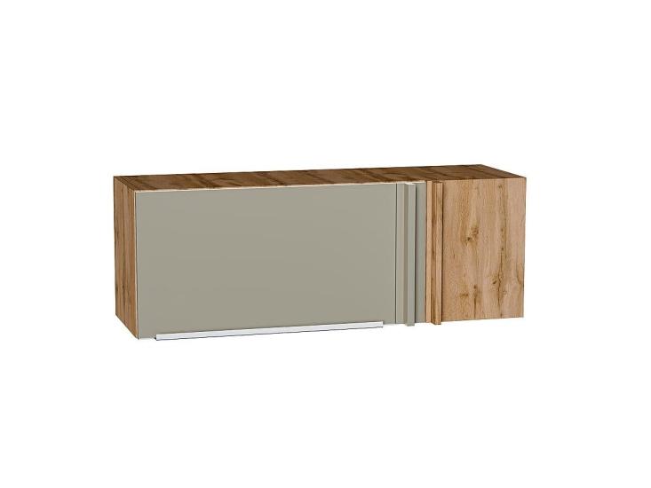 Шкаф верхний прямой угловой горизонтальный Фьюжн 1000 Silky Grey / Дуб вотан