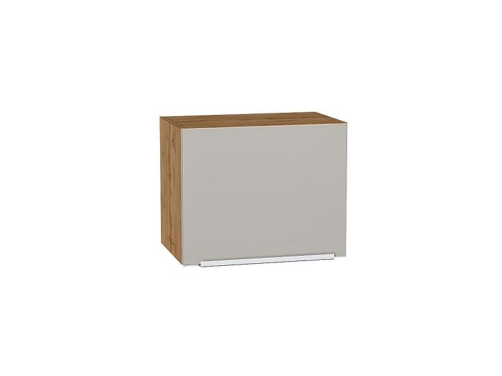 Шкаф верхний горизонтальный Фьюжн 450 Silky Light Grey / Дуб вотан