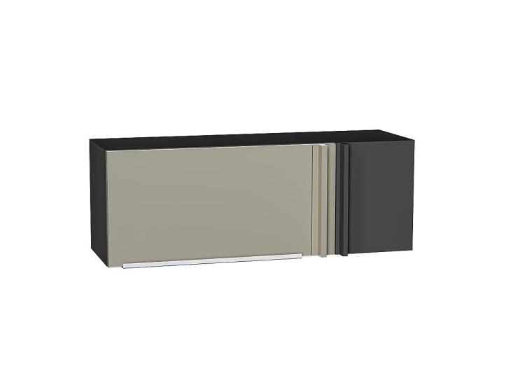 Шкаф верхний прямой угловой горизонтальный Фьюжн 1000 Silky Grey / Graphite