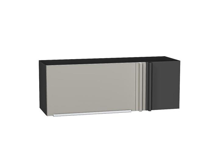 Шкаф верхний прямой угловой горизонтальный Фьюжн 1000 Silky Light Grey / Graphite