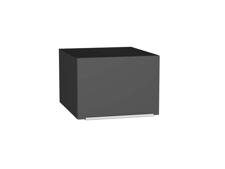 Шкаф верхний горизонтальный глубокий Фьюжн 510 Stormy Silk / Graphite