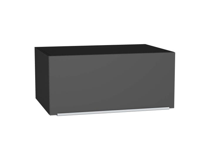 Шкаф верхний горизонтальный глубокий Фьюжн 810 Stormy Silk / Graphite