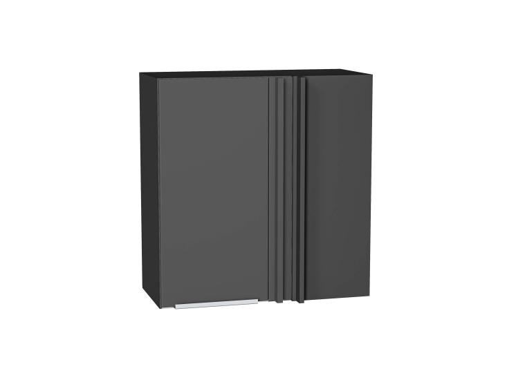 Шкаф верхний прямой угловой Фьюжн 700 Stormy Silk / Graphite