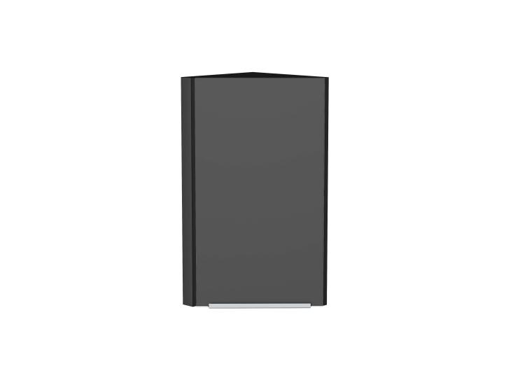 Шкаф верхний торцевой Фьюжн 300 Stormy Silk / Graphite