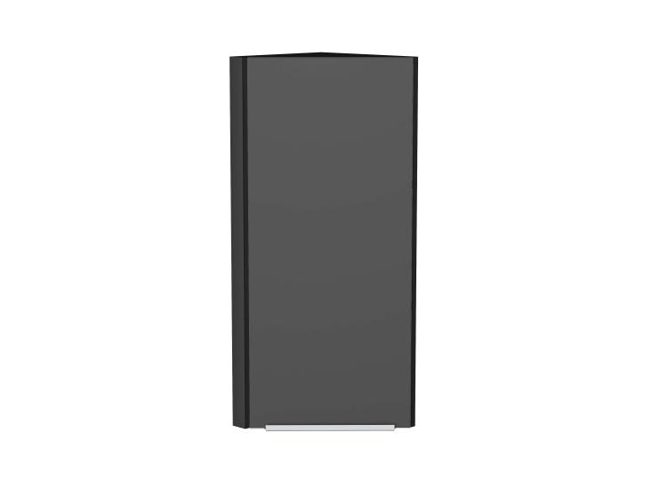 Шкаф верхний торцевой Фьюжн 309 Stormy Silk / Graphite