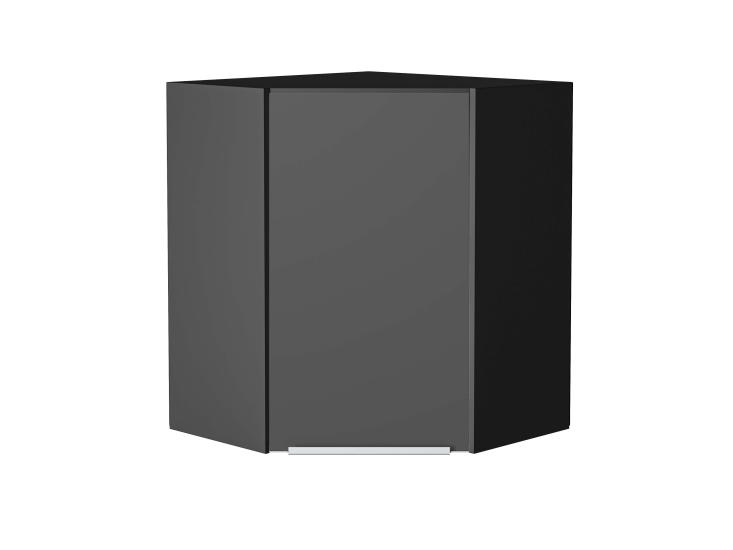 Шкаф верхний угловой Фьюжн 590 Stormy Silk / Graphite