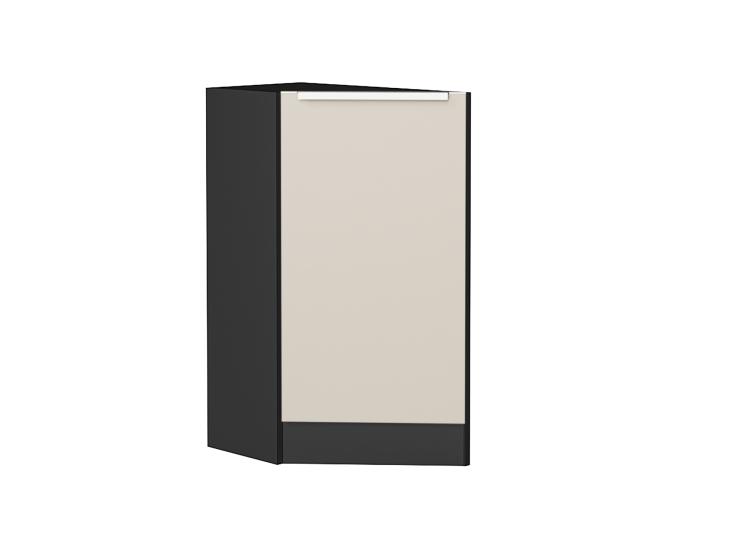 Шкаф нижний торцевой Фьюжн 300 (прав.) Graphite / Cream Silk