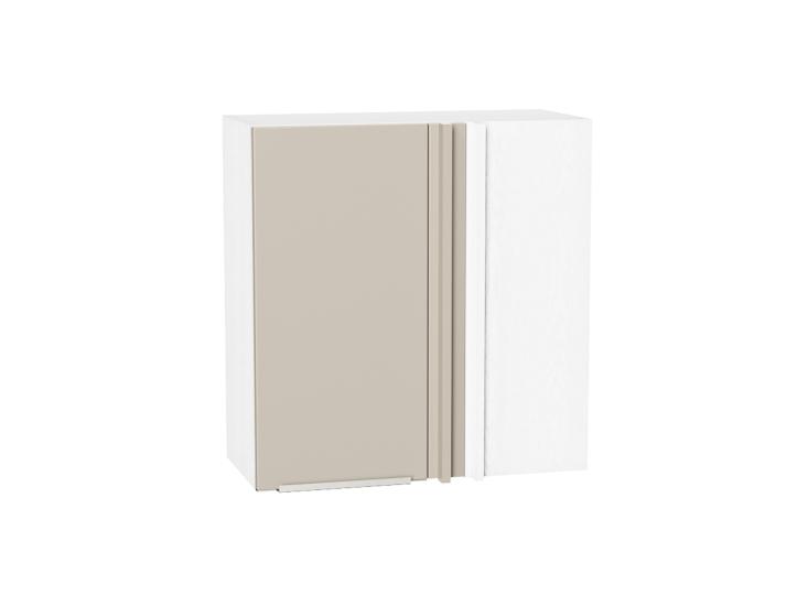 Шкаф верхний прямой угловой Фьюжн 700 Cream Silk / Белый