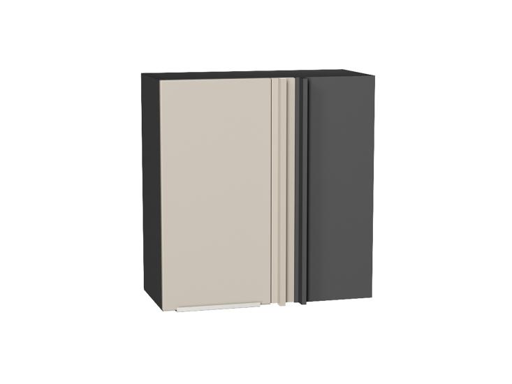 Шкаф верхний прямой угловой Фьюжн 700 Cream Silk / Graphite
