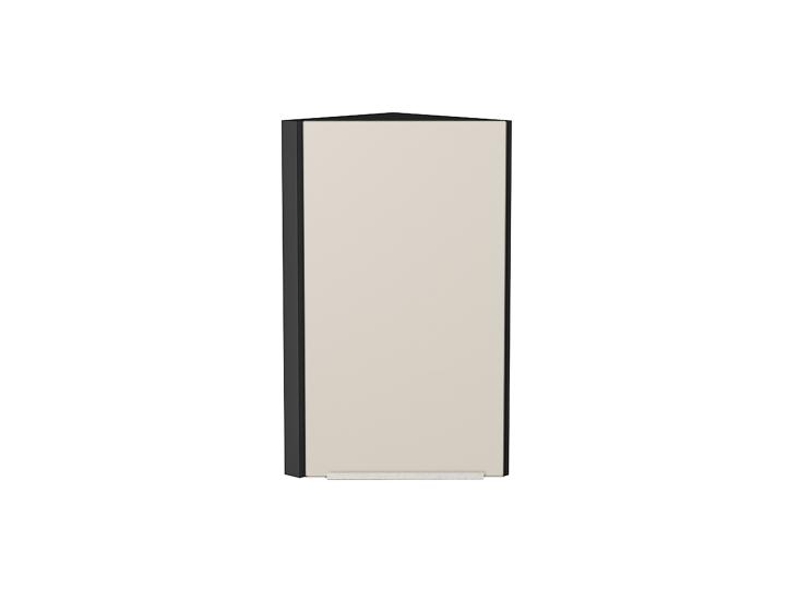 Шкаф верхний торцевой Фьюжн 300 Cream Silk / Graphite