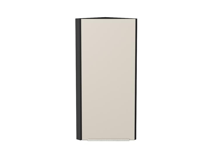 Шкаф верхний торцевой Фьюжн 300Н Cream Silk / Graphite