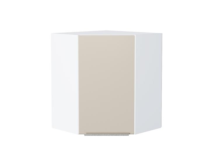 Шкаф верхний угловой Фьюжн 590 Cream Silk / Белый