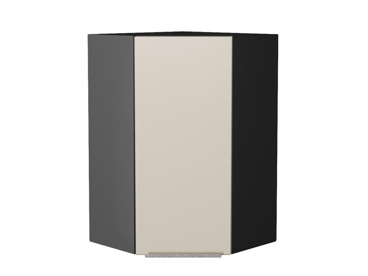 Шкаф верхний угловой Фьюжн 590Н Cream Silk / Graphite