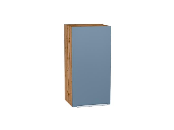 Шкаф верхний Фьюжн 350 Silky Blue / Дуб Вотан