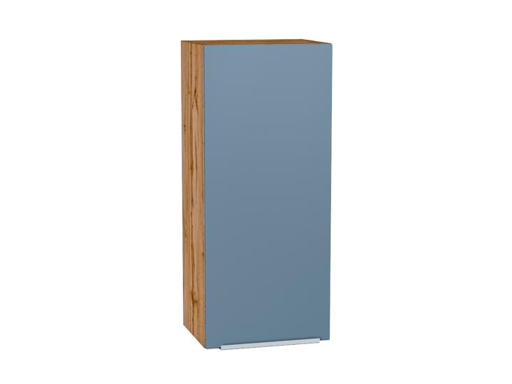 Шкаф верхний Фьюжн 400Н Silky Blue / Дуб Вотан