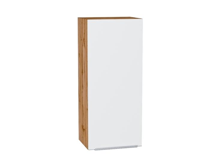 Шкаф верхний Фьюжн 400Н Silky White / Дуб Вотан