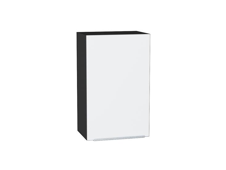 Шкаф верхний Фьюжн 450 Silky White / Graphite