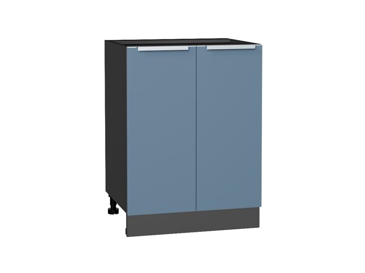 Шкаф нижний Фьюжн 600 Silky Blue / Graphite
