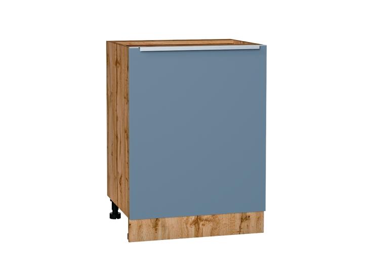 Шкаф нижний Фьюжн 600М Silky Blue / Дуб Вотан