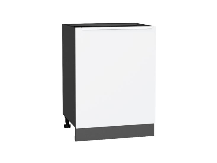 Шкаф нижний Фьюжн 600М Silky White / Graphite