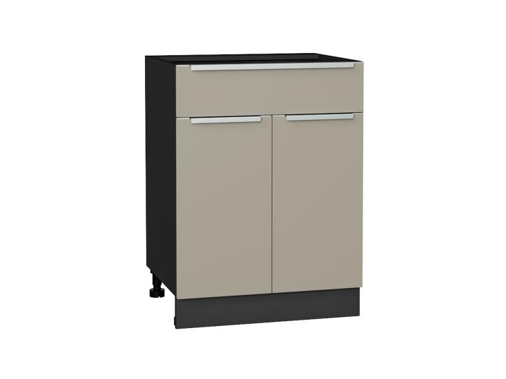 Шкаф нижний с 1 ящиком Фьюжн 601М Silky Grey / Graphite