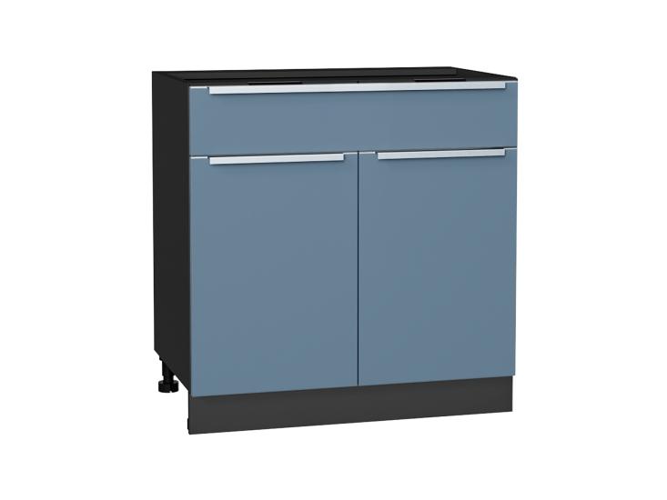Шкаф нижний с 1 ящиком Фьюжн 800 Silky Blue / Graphite