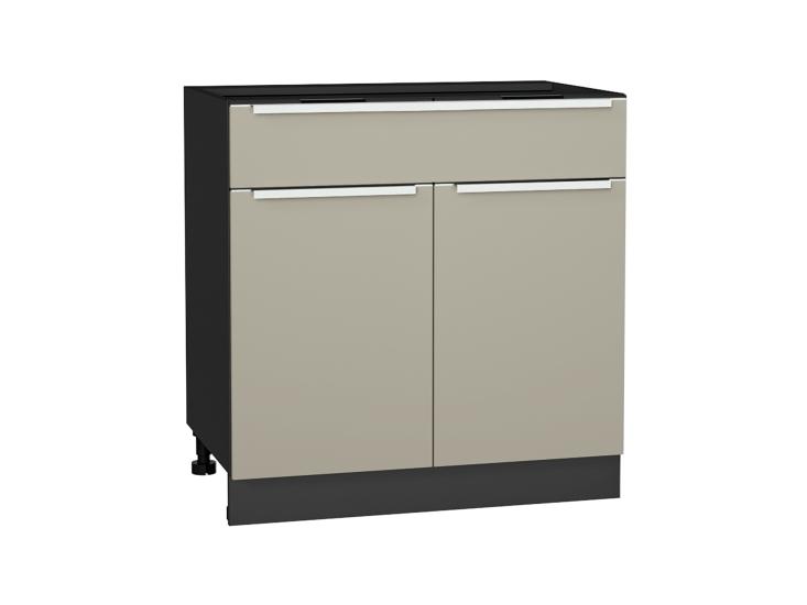 Шкаф нижний с 1 ящиком Фьюжн 800 Silky Grey / Graphite