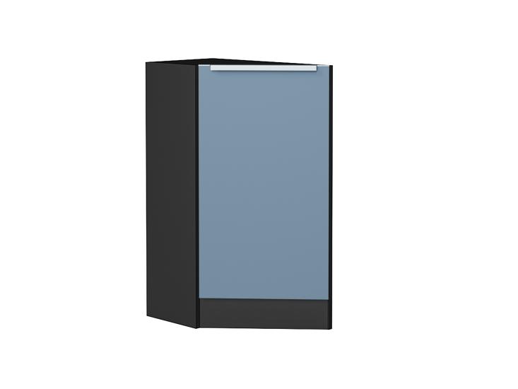 Шкаф нижний торцевой Фьюжн 300 (прав.) Graphite / Silky Blue