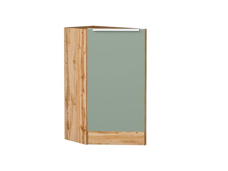 Шкаф нижний торцевой Фьюжн 300 (прав.) Silky Mint / Дуб Вотан
