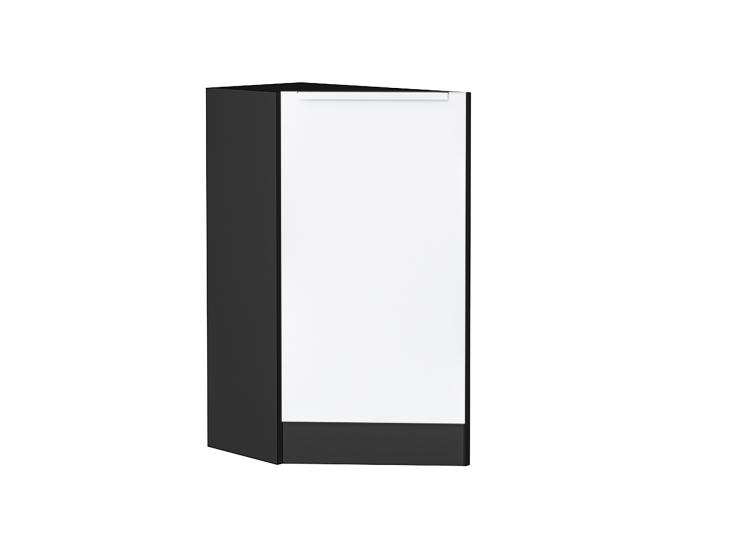 Шкаф нижний торцевой Фьюжн 300 (прав.) Graphite / Silky White