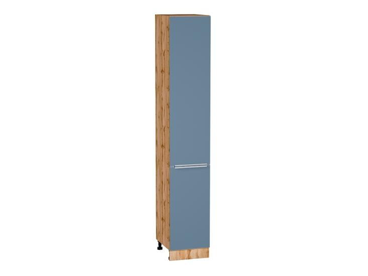 Шкаф пенал Фьюжн 400Н (для верхних шкафов 920) Silky Blue / Дуб Вотан