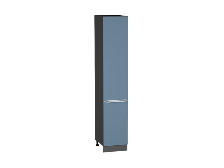 Шкаф пенал Фьюжн 400 (для верхних шкафов 720) Silky Blue / Graphite