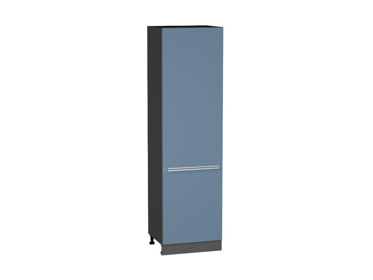 Шкаф пенал Фьюжн 600 (для верхних шкафов 720) Silky Blue / Graphite