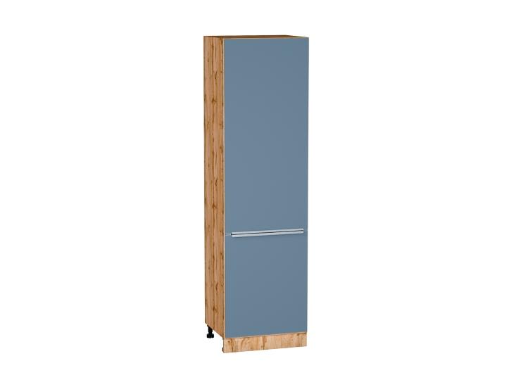 Шкаф пенал Фьюжн 600 (для верхних шкафов 720) Silky Blue / Дуб Вотан