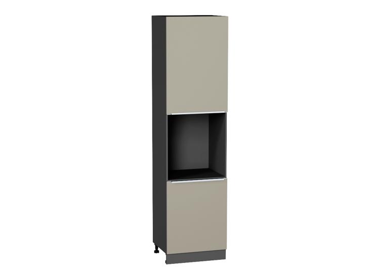 Шкаф пенал под бытовую технику Фьюжн 600Н (для верхних шкафов 920) Silky Grey / Graphite
