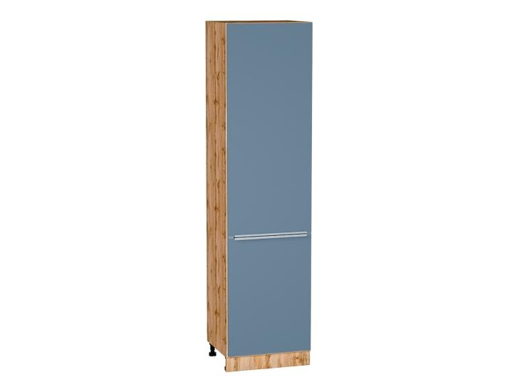 Шкаф пенал Фьюжн 600Н (для верхних шкафов 920) Silky Blue / Дуб Вотан