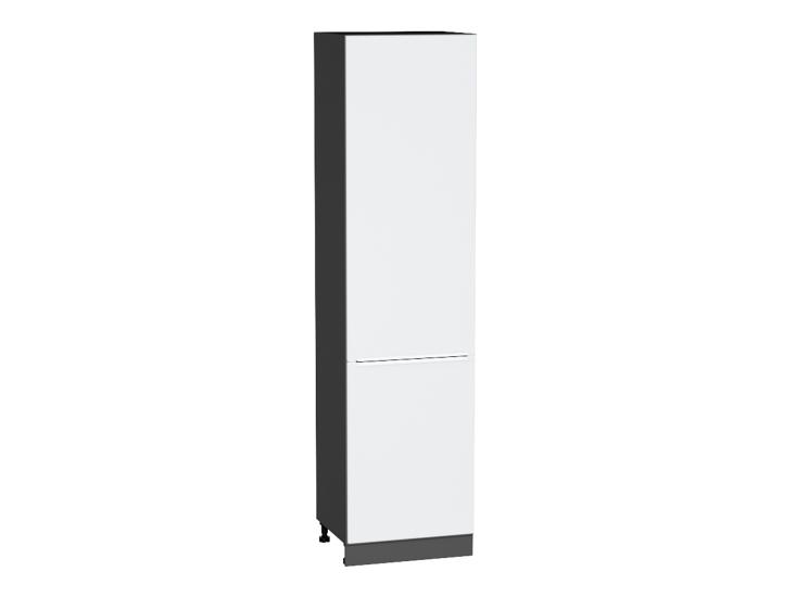 Шкаф пенал Фьюжн 600Н (для верхних шкафов 920) Silky White / Graphite