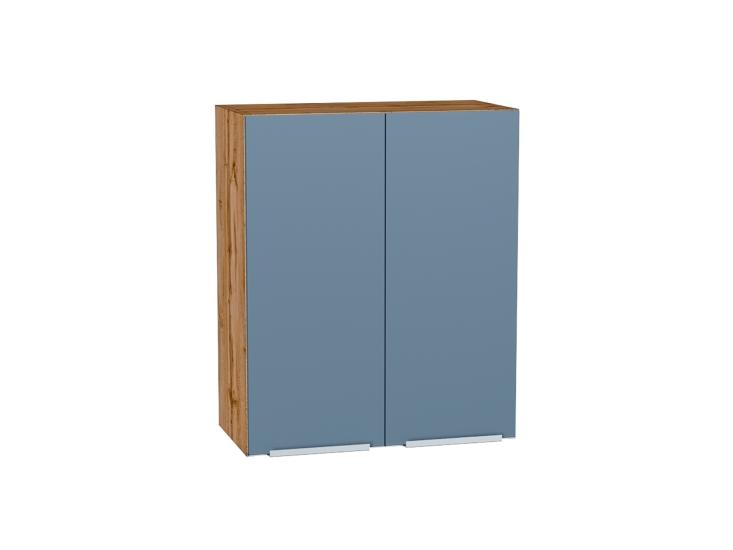Шкаф верхний Фьюжн 600 Silky Blue / Дуб Вотан