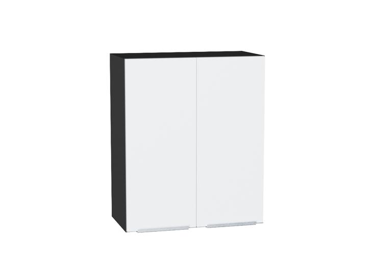 Шкаф верхний Фьюжн 600 Silky White / Graphite