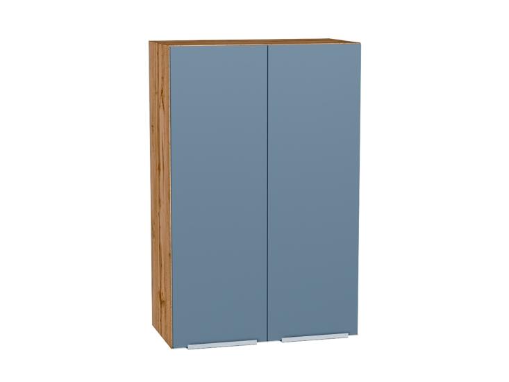 Шкаф верхний Фьюжн 600Н Silky Blue / Дуб Вотан