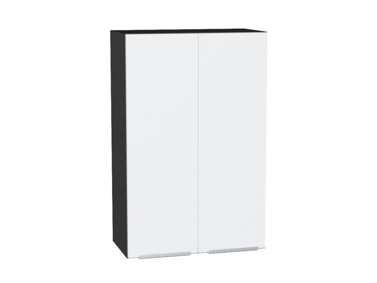 Шкаф верхний Фьюжн 600Н Silky White / Graphite