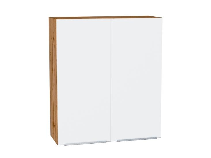 Шкаф верхний Фьюжн 800Н Silky White / Дуб Вотан