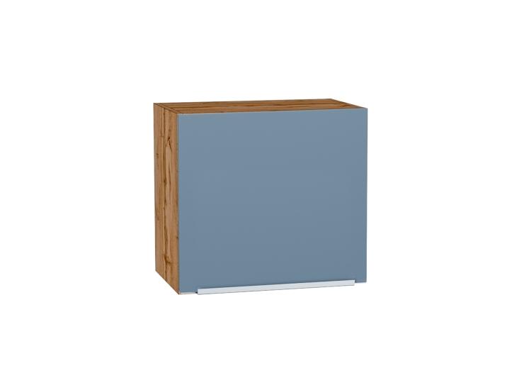 Шкаф верхний горизонтальный Фьюжн 500Н Silky Blue / Дуб Вотан