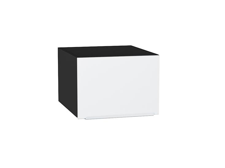 Шкаф верхний горизонтальный с увеличенной глубиной Фьюжн 510 Silky White / Graphite