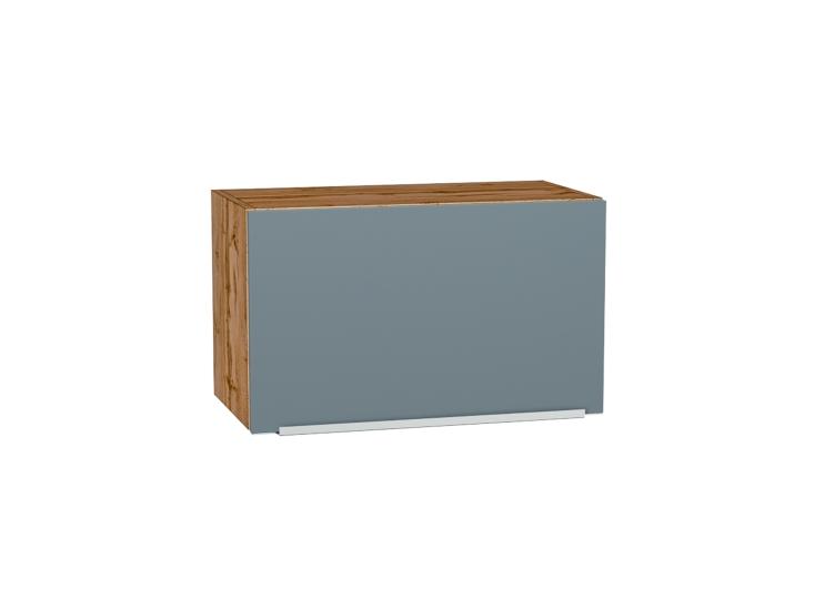 Шкаф верхний горизонтальный Фьюжн 600 Silky Blue / Дуб Вотан