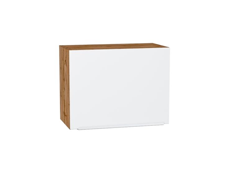 Шкаф верхний горизонтальный Фьюжн 600Н Silky White / Дуб Вотан