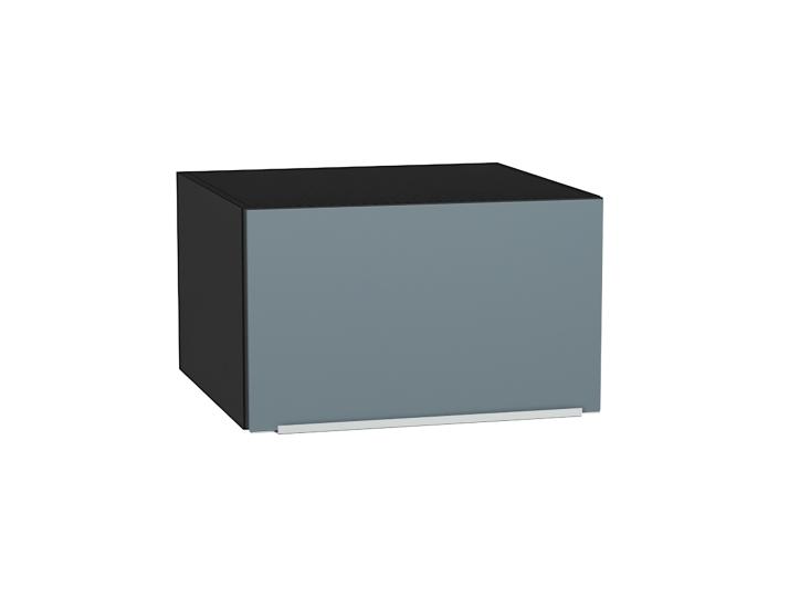 Шкаф верхний горизонтальный с увеличенной глубиной Фьюжн 610 Silky Blue / Graphite