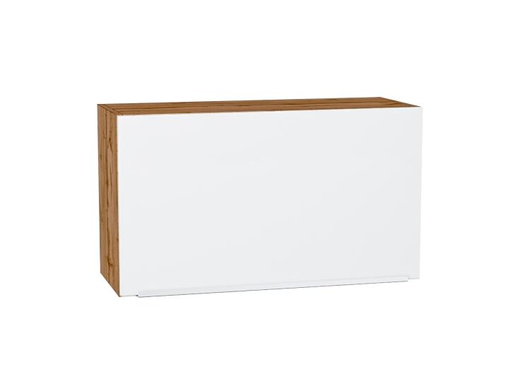 Шкаф верхний горизонтальный Фьюжн 800Н Silky White / Дуб Вотан