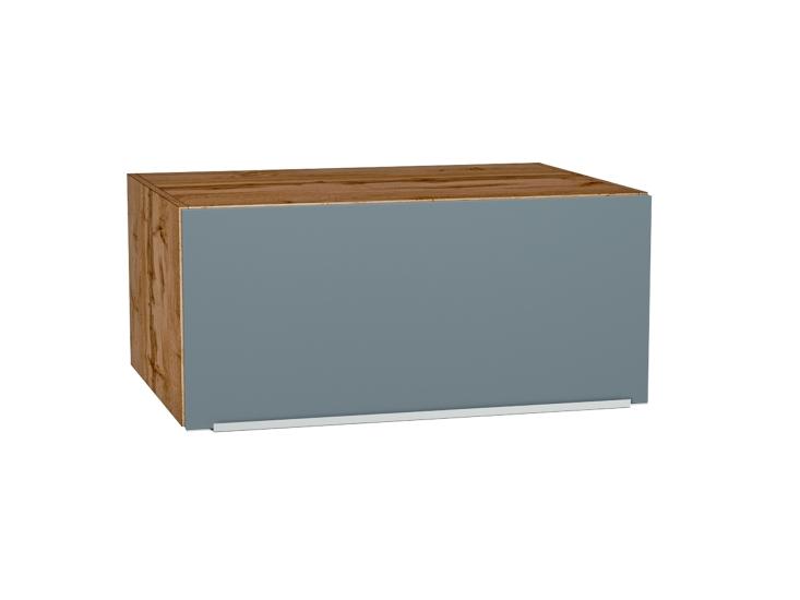 Шкаф верхний горизонтальный с увеличенной глубиной Фьюжн 810 Silky Blue / Дуб Вотан