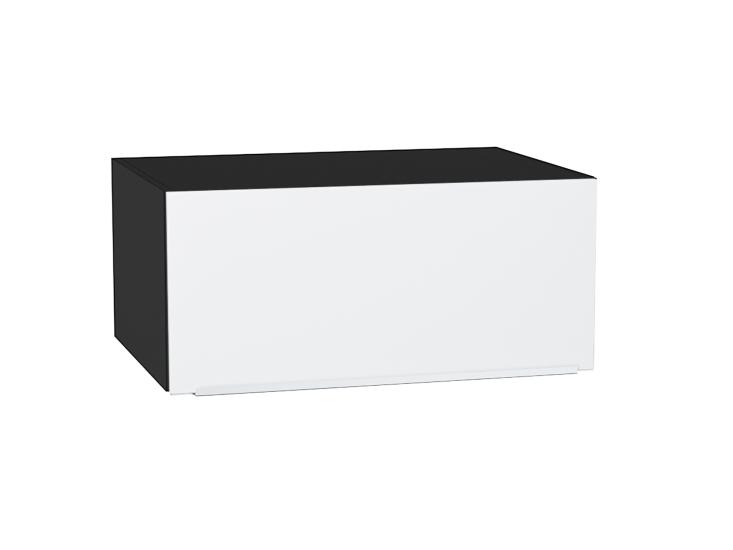 Шкаф верхний горизонтальный с увеличенной глубиной Фьюжн 810 Silky White / Graphite